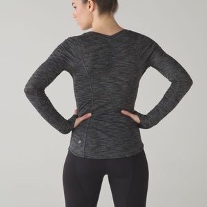 Lululemon V-neck long sleeve charcoal grey size 12
